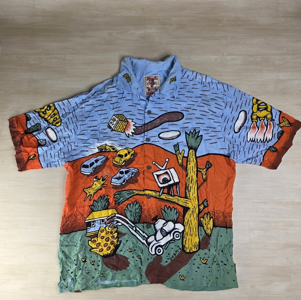 '96 Vintage Mambo Loud Shirt "The‎ Lost Weekend" Hawaiian Shirt Men's 3XL Rare